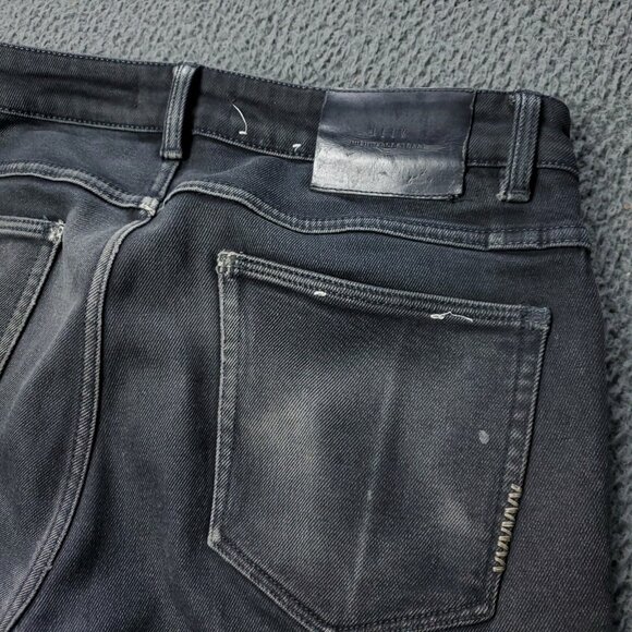 NEUW Iggy Skinny Jeans Mens 32x29 Cotton Black Button Fly Dark Cuff - Picture 11 of 12